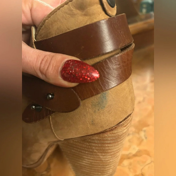 Rag & bone Harlow nubuck cognac and brown bootie - Picture 10 of 10